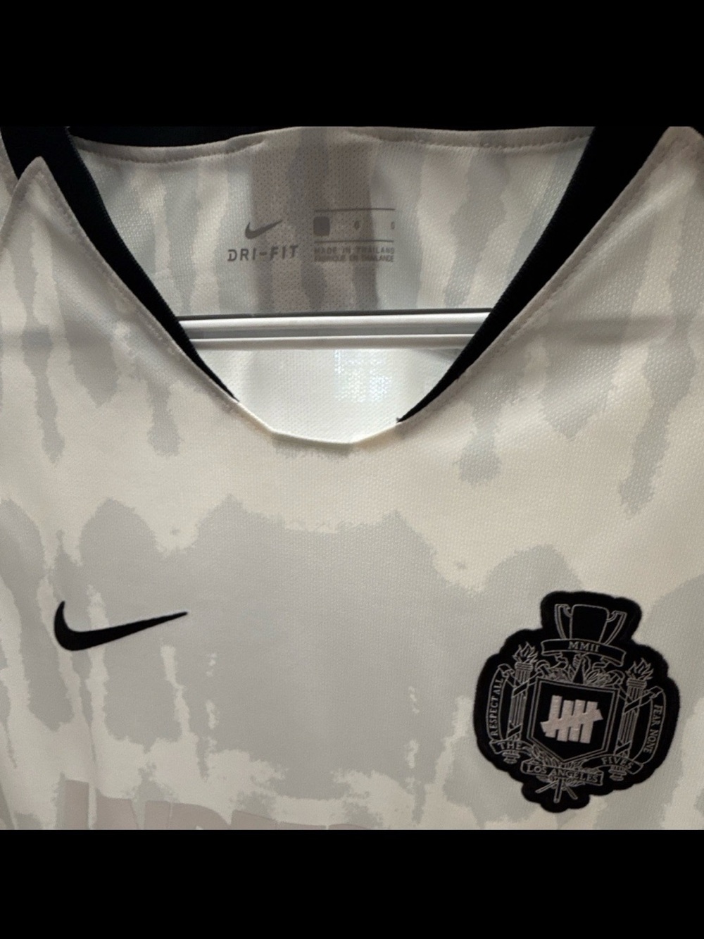 Nike Undefeated Men’s White and Black Soccer Jersey - Picture 2 of 3